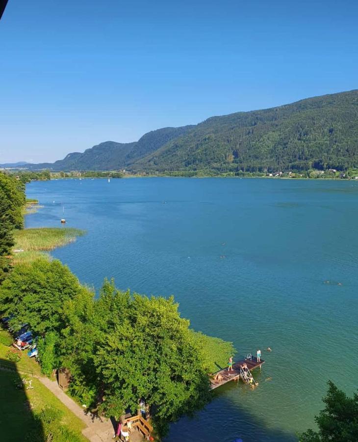 Maren Seeblick Appartement Haus Haensel&Gretel Direkt Am Ossiacher See Mit Hallenbad Skiarena Gerlitzen Stiegl Luaran gambar