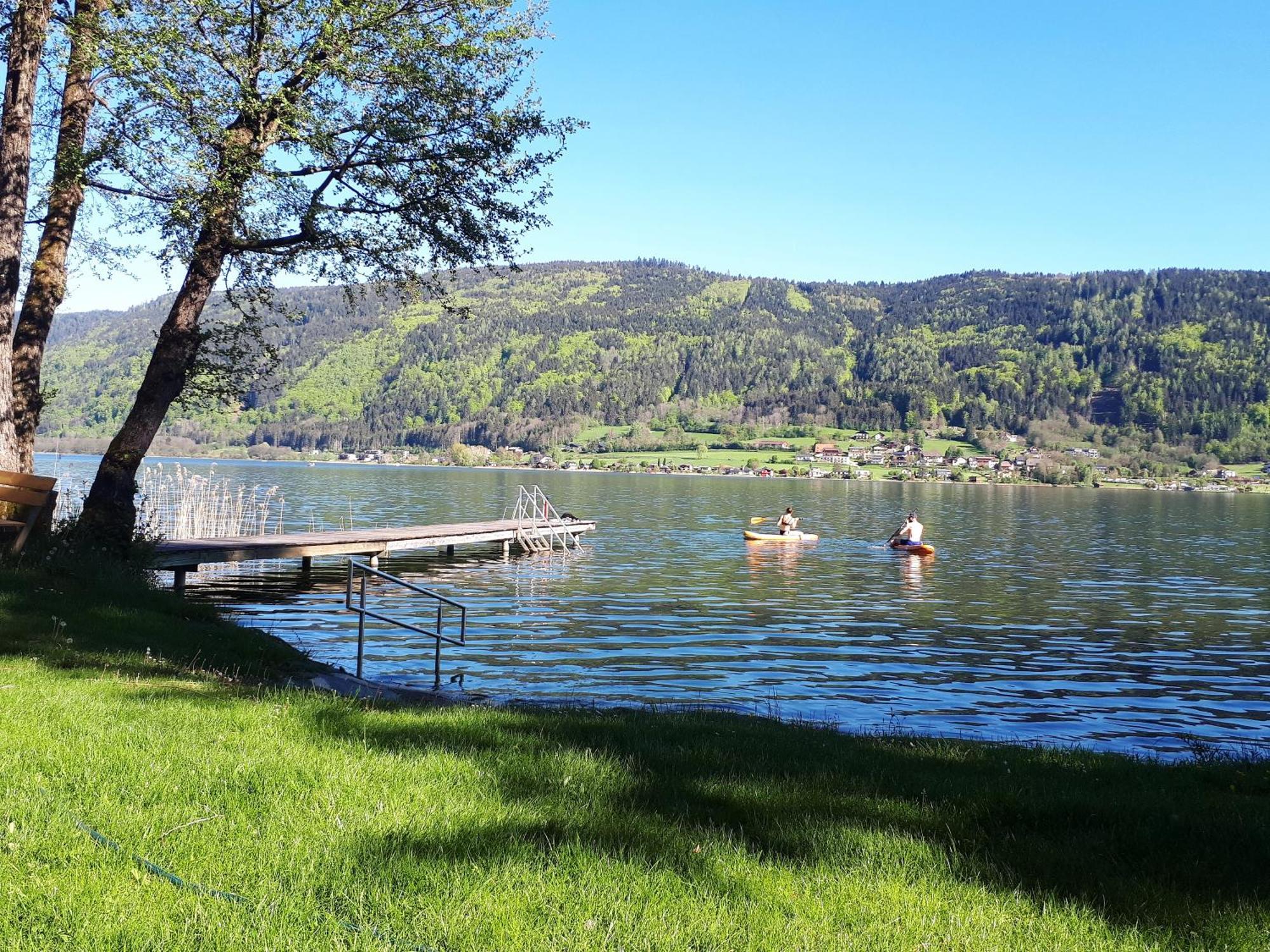 Maren Seeblick Appartement Haus Haensel&Gretel Direkt Am Ossiacher See Mit Hallenbad Skiarena Gerlitzen Stiegl Luaran gambar