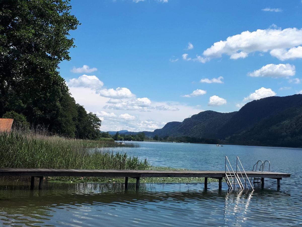 Maren Seeblick Appartement Haus Haensel&Gretel Direkt Am Ossiacher See Mit Hallenbad Skiarena Gerlitzen Stiegl Luaran gambar